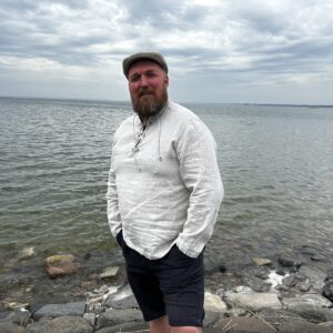 naturaalne hall linane meeste särk, hele toon, püstkraega, 100% lina, valmistatud Eestis